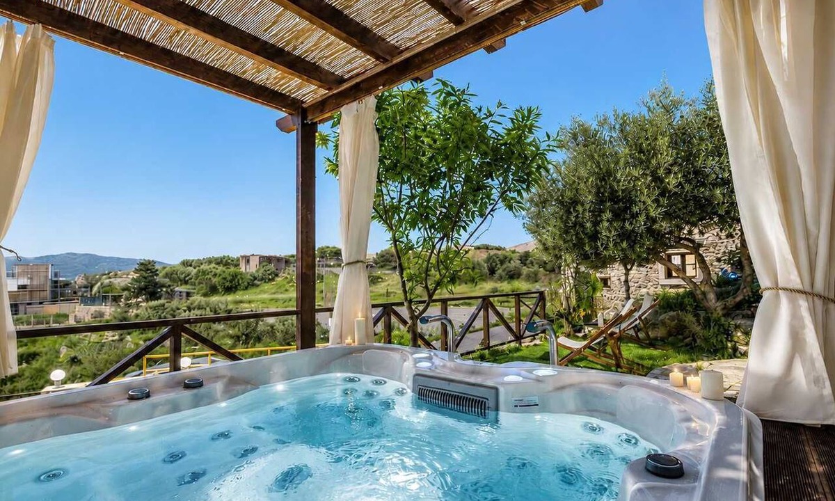 Skotino Villa | Altair Blue Villa - Private Jacuzzi and Views