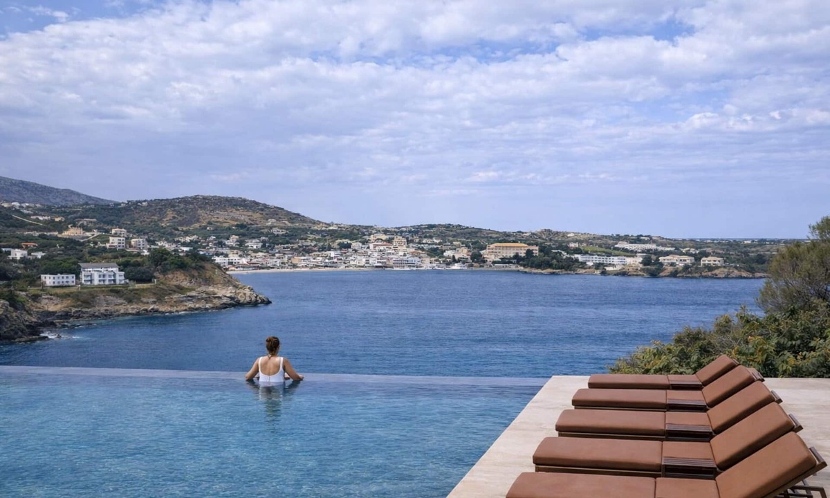 Agia Pelagia Villa | Azure Vista Villa, with Pool, SeaViews & PlayTent