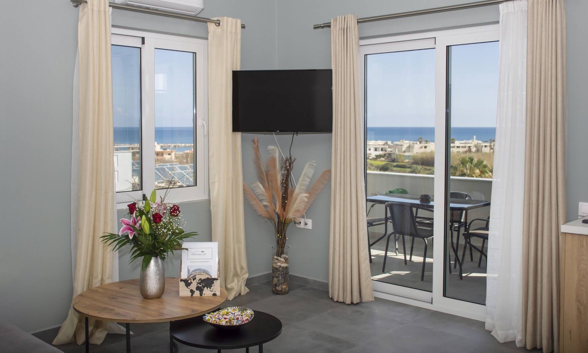 Minothiana Apartment | Brand new sea view Apartment close to the beach - Kolymvari Hills: Chicago