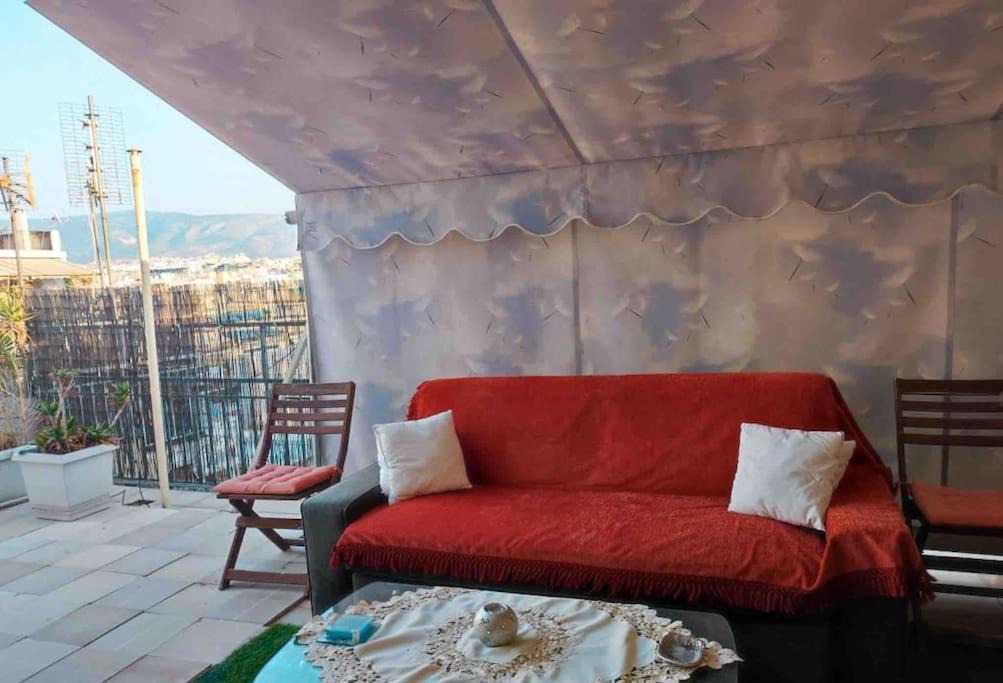 Kallithea Apartment | Spacious private rooftop studio, mountain and sea view