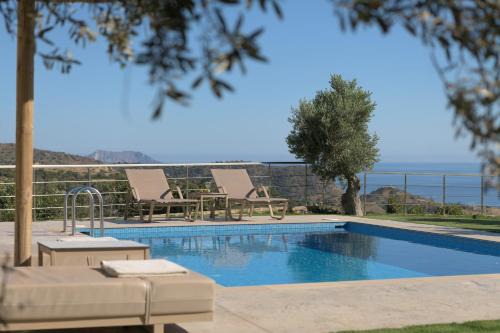 Triopetra Villa | Villa Michael Triopetra Private Villa, Private Swimming Pool, Garden, Panoramic Sunset