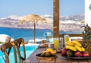 Luxury Santorini Villa |Summer Lovers Villa Private Pool | Private Spa | Panoramic Caldera View | Ak