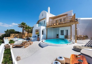 Summer Lovers Villa | Private Outdoor Pool | Hot Tub and Panoramic Caldera View