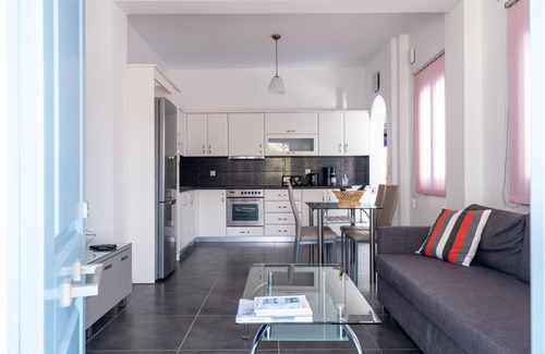 Perissa Apartment | Apartment 'Adelphi 1 65' with Mountain View, Wi-Fi and Air Conditioning