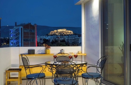 Athens Apartment | Amazing Acropolis Views Penthouse in Buzzy Gazi