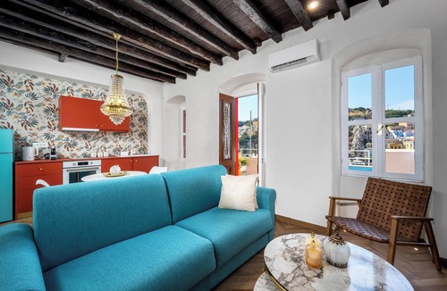 Symi Apartment | Annikas Ground floor - Port View Apartment with sea view