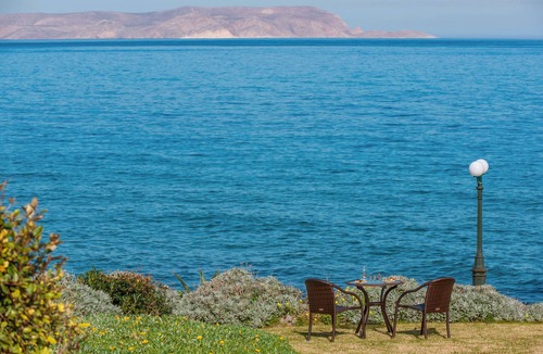 Kato Gouves Villa | Artemis beachfront villa-on the Waves, near amenities