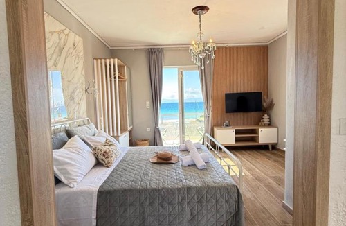 Ialyssos Apartment | Beachfront Luxury Studio with Panoramic Sea View