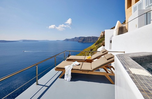Oia Villa | Caldera Serenity Cave Villa | Oia, Santorini | Breathtaking Caldera Views |.