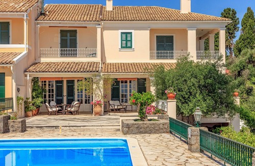 Corfu Town Villa | Classy Villa Aphrodite with Pool, Sea & Castle Views - 5 min drive from Center