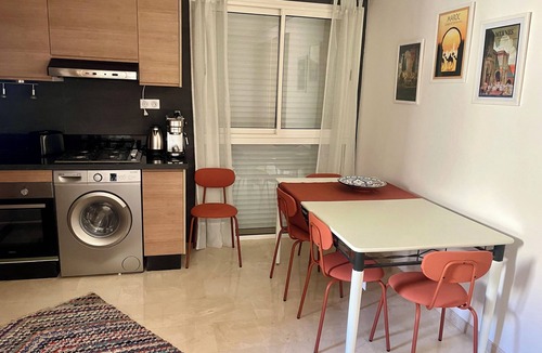 Tamrhakht Apartment | Cozy 2-bedroom apartment Thagazout Bay with WiFi, AC, Sea&Golf View