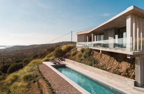 Pylos-Nestoras Villa | Designer Villa Ori seaview private pool sleeps 8