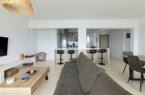 Oropos Apartment | Elegant seafront 2BR apartment, stunning sea views, just steps to shore!