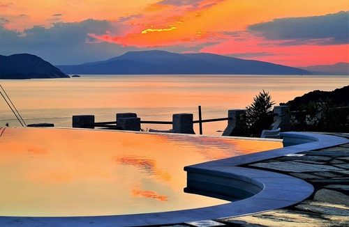 Xanthi Region Villa | Villa CAMELIA+VERONICA. Infinity panoramic pool. Privileged view of the Egean.
