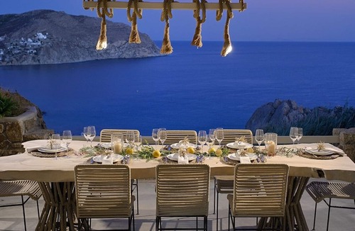 Paraga Villa | Luxurious Stone-Built Villa, Private Pool, Gym, Stunning Sea Views just 5 mins walk to Agrari Beach