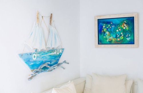 Psarou House | Mykonian style house ,3 min walk from Ornos Beach