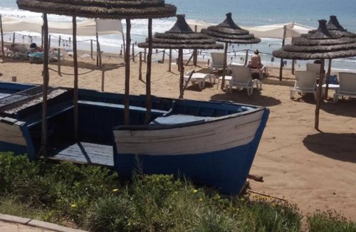 Plage des Nations Apartment | Prestigia plage des nations seen on sea and swimming pool high standing apartment