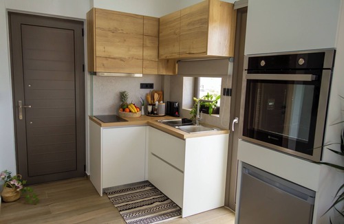 Kato Gouves Apartment | Renovated seaside apt for couples: sea view, full kitchen & Wi-Fi.