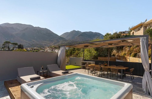 Kournas Villa | Stone Heaven Luxury Villa with Private Heated Pool