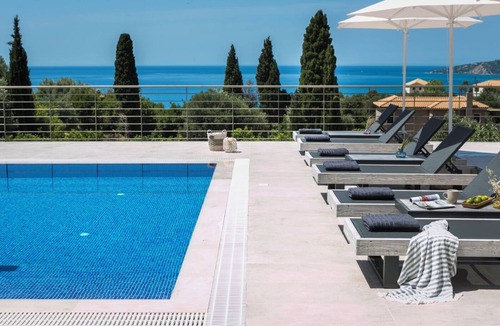 Lourdata Villa | Stylish Contemporary Villa with Sea Views near Trapezaki and Beaches