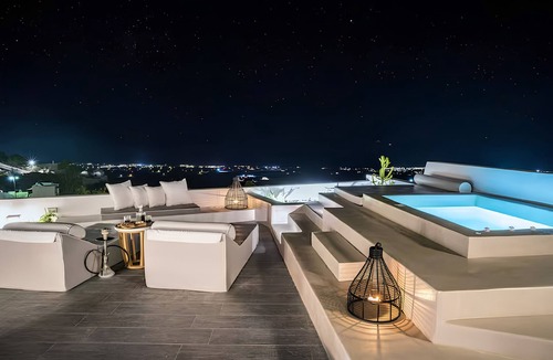 Exo Gonia Villa | Terra E Lavoro Suite with Hot Tub & Sea View