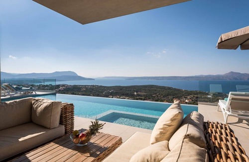 Kokkinon Khorion Villa | Villa Almyra, Divine Sea Views, Private Infinity Pool, Furnished Terrace,.