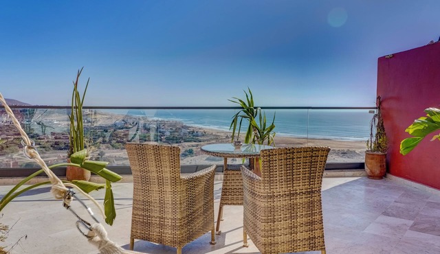 Studio with Terrace Overlooking the Beach in Tamraght