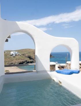 Ultramare Mykonos Beachfront House with 2 Outdoor Tubs