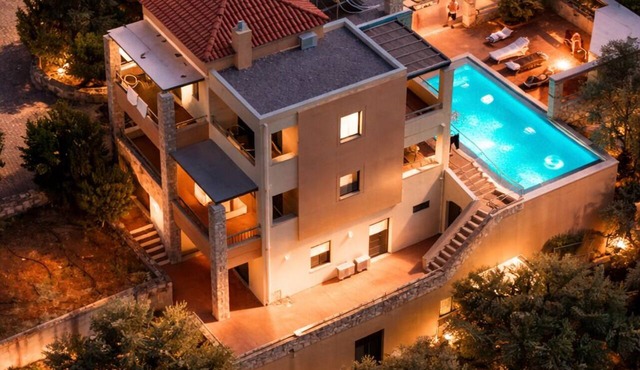 Unique four bedroom villa with amazing mountain and breathtaking sea view.