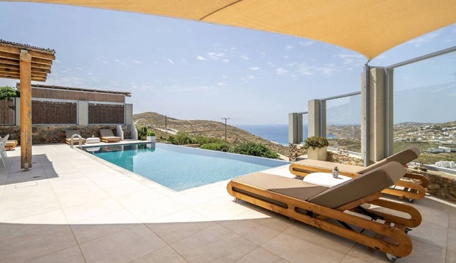 Villa Calidra, Divine Sea Views, Private Pool, Furnished Terrace, Elia