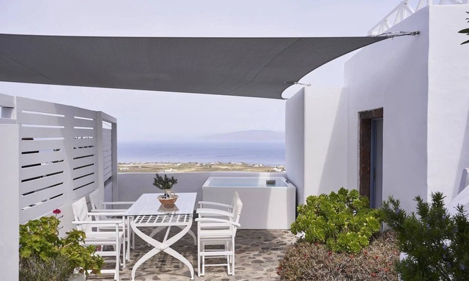 Finikia Villa | Beautiful Santorini Villa | 3 Bedrooms | Villa Fava | Sleeps up to 12 Guests &.