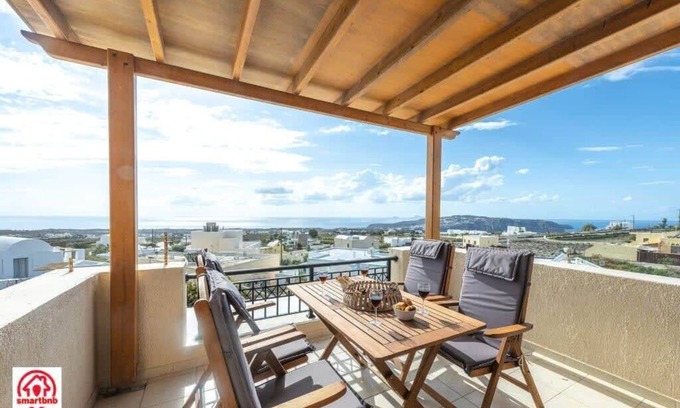 Megalochori Apartment | Modern Naya Escape in Santorini with Captivating Sea Views