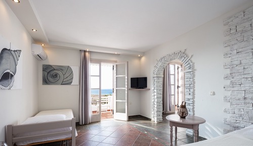 Aegean Quadruple Room with Balcony & Sea View