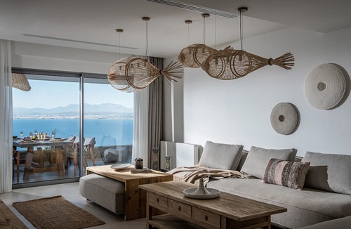 Agia Pelagia House | Lady Sea 6 Bedroom Villa with Heated Pool & Private Beach Access