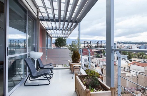 Gazi Apartment | Penthouse w 360 View of Athens and Gym