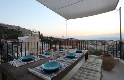 Plaka Apartment | Plaka 2-storey Penthouse with Acropolis views. PL6