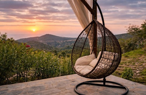 Andros Villa | Villa Kotseli: Traditional Stone House with Pool & Sunset Sea Views