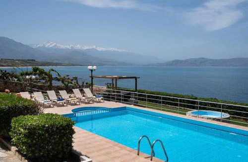 Filaki Apartment | Beachfront Family Villa Katerina with Private pool, Playground, BBQ & Amazing Sea Views!