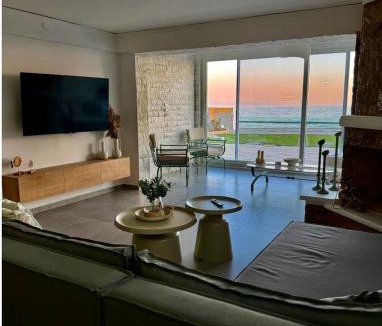 Plomari Villa | Aegean Horizon Seafront Luxury Villa Plomari Garden Level