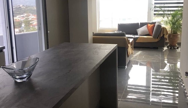 Brand new apt in Anavisos with sea view