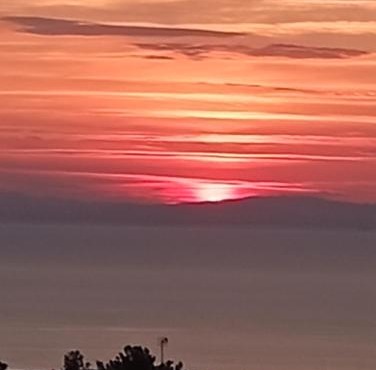 Olympian sunrise balcony